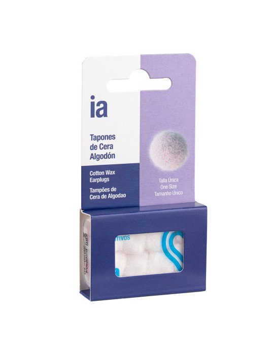 Interapothek Tapones para los Oídos de Cera y Algodón 8 unidades