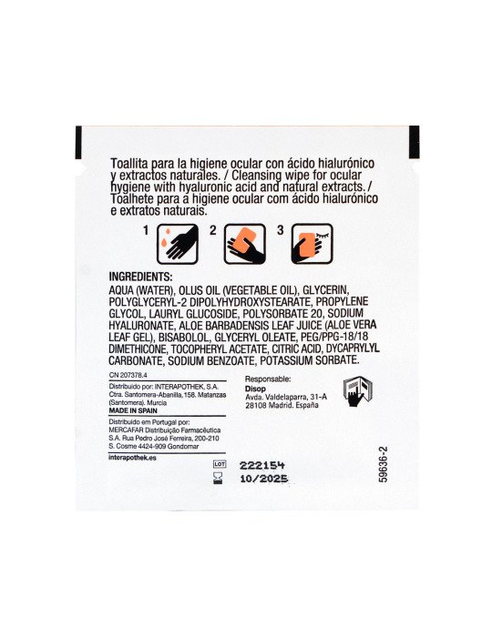 Interapothek Toallitas para la Higiene Ocular 20 unidades