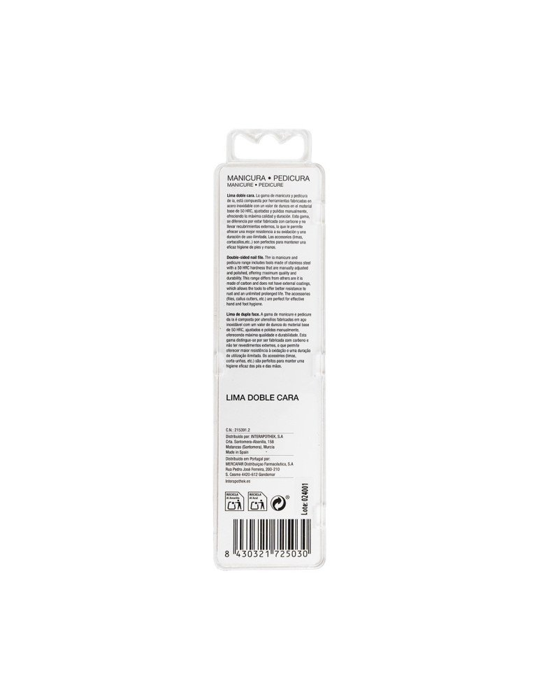 Interapothek Lima de Uñas Doble Cara
