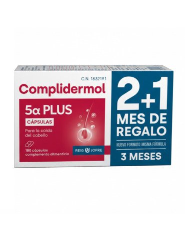 Complidermol 5 Alfa Plus Pack 3 Meses 180 Cápsulas