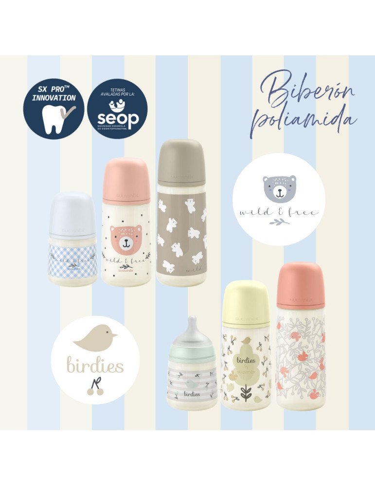 Suavinex Biberón Tetina Silicona Fisiológica Flujo L