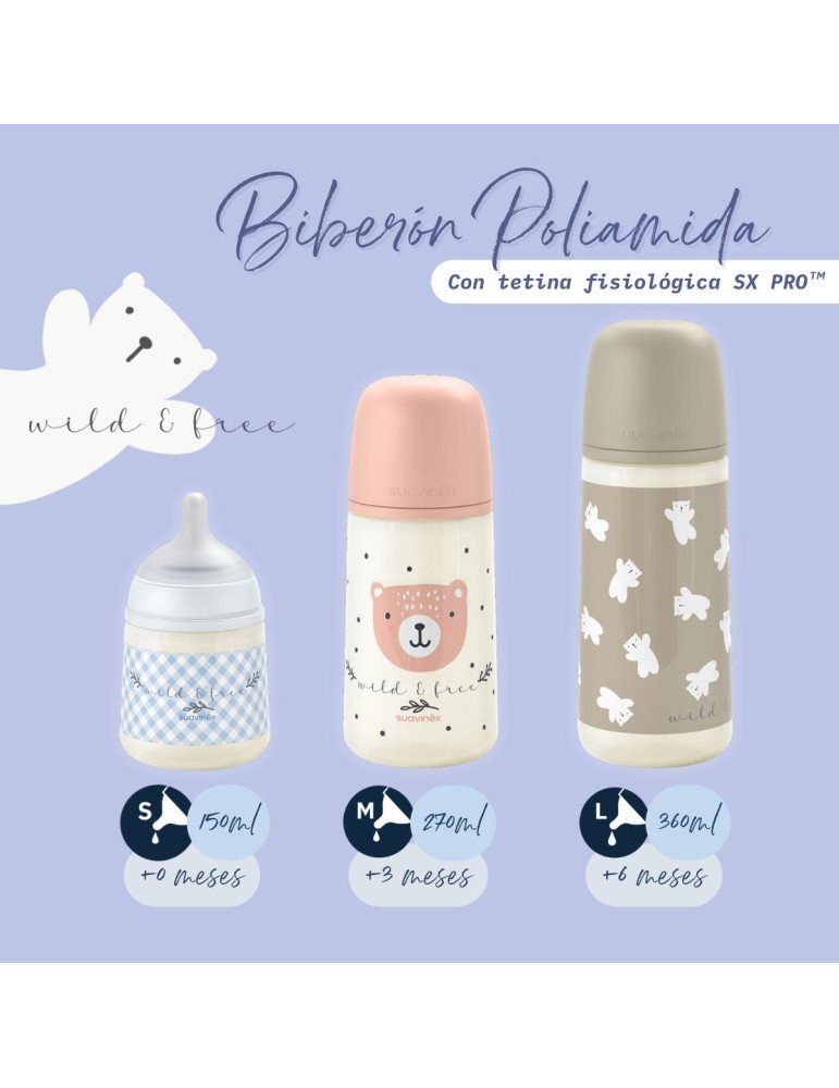 Suavinex Biberón Tetina Silicona Fisiológica Flujo L