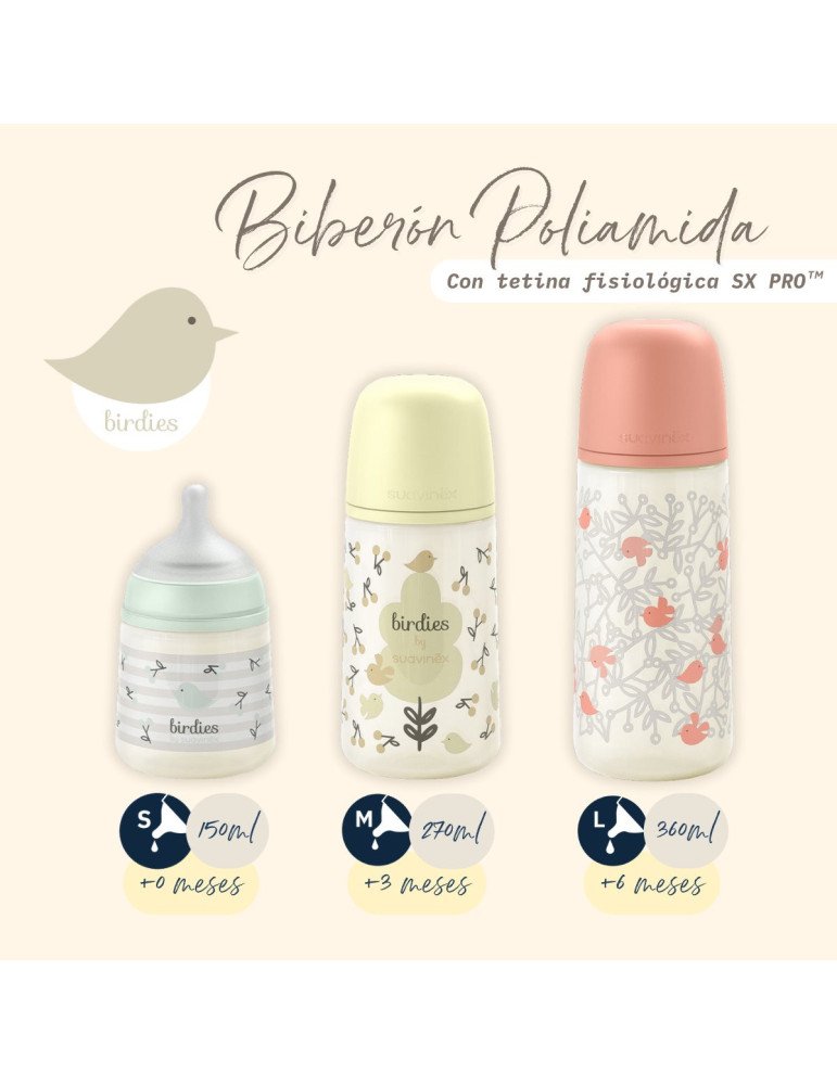 Suavinex Biberón Tetina Silicona Fisiológica Flujo L