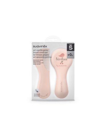 Suavinex Cepillo y Peine Infantil Soft Rosa 2
