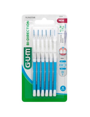 GUM Bi-Direction 2314 Cepillo Interdental Medium 0,9 mm