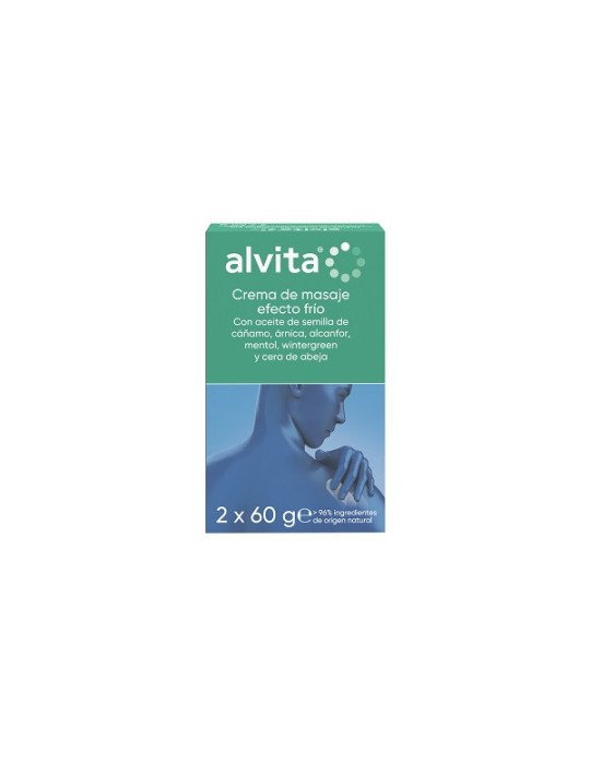 Alvita Crema de Masaje Efecto Frío Duplo 2 x 60 g