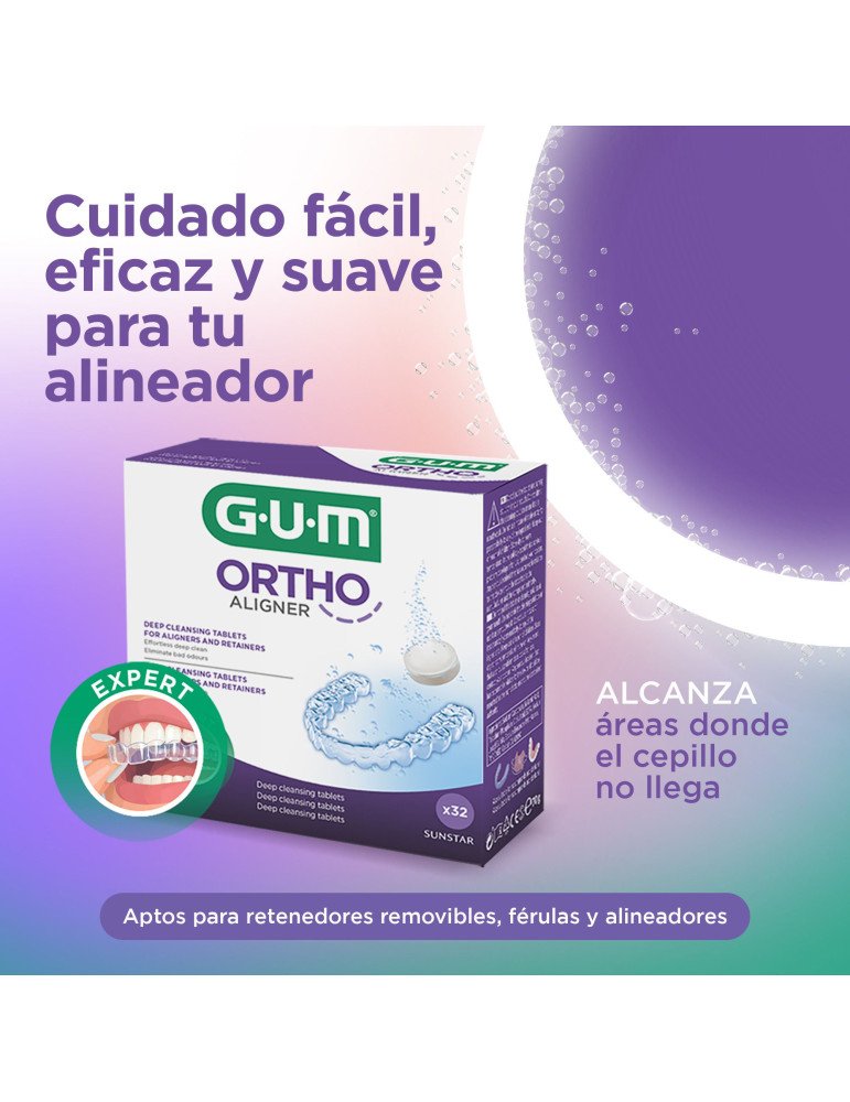 GUM Ortho Tabletas Limpiadoras