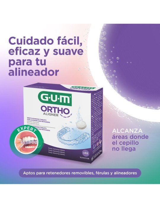 GUM Ortho Tabletas Limpiadoras