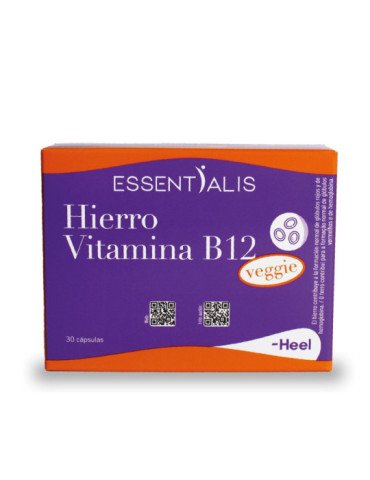 Essentialis Hierro + Vitamina B12 Veggie 30 Cápsulas