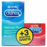 DUREX NATURAL PLUS 12 + DUREX SENSITIVO 3
