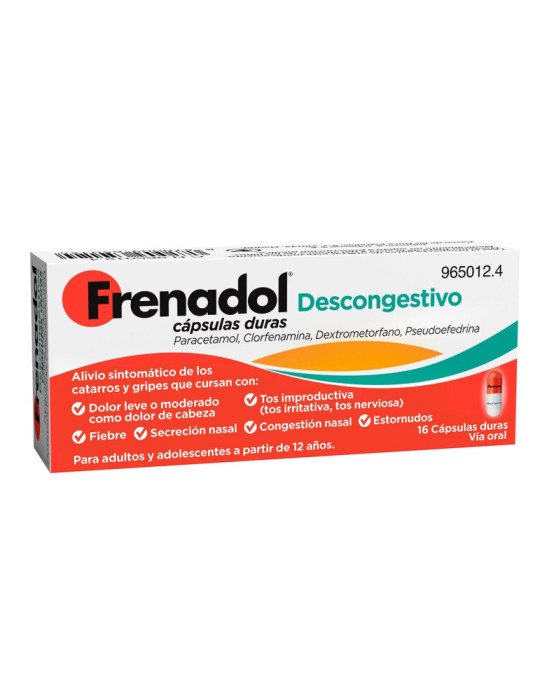 Frenadol Descongestivo Capsulas Duras, 16 Cápsulas