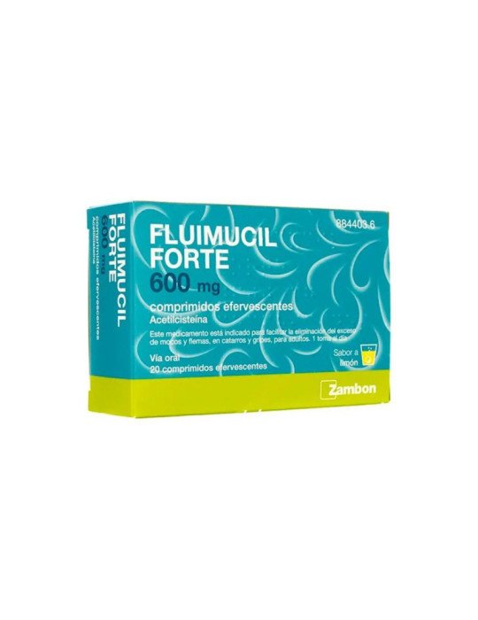 Fluimucil Forte 600 mg Comprimidos Efervescentes, 20 Comprimidos