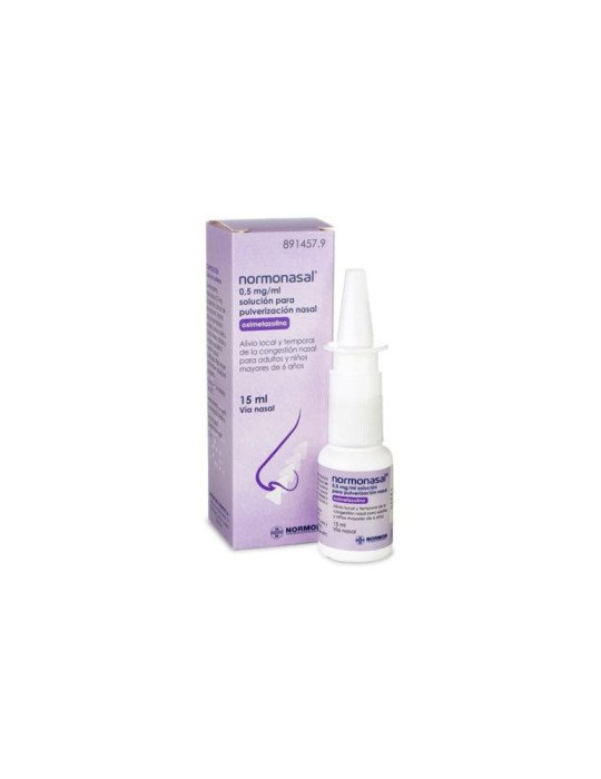 Normonasal 0,5 mg/ml Solucion para Pulverizacion Nasal, 1 Frasco de 15 ml
