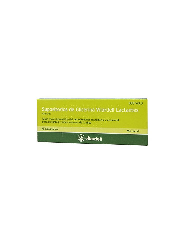 Supositorios de Glicerina Vilardell Lactantes, 6 Supositorios