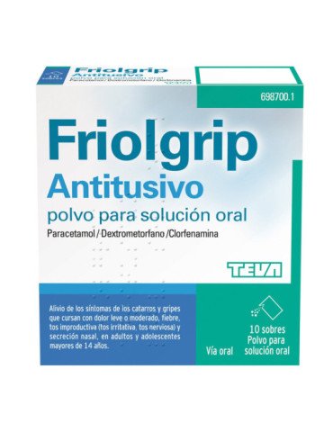 Friolgrip Antitusivo Polvo para Solucion Oral, 10 Sobres