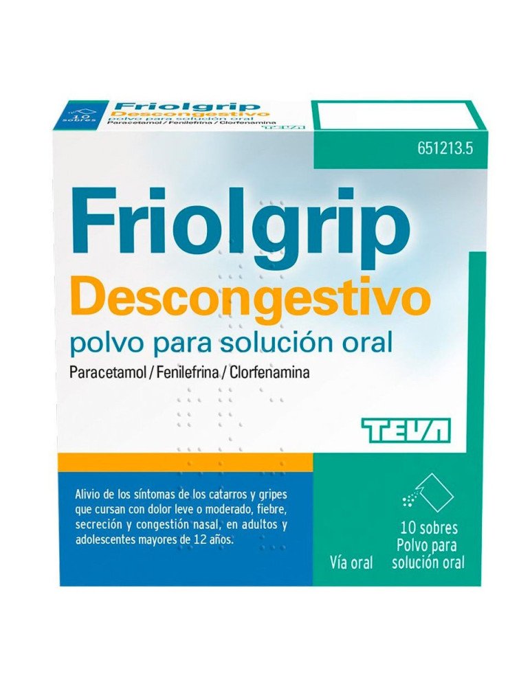 Friolgrip Descongestivo Polvo para Solución Oral, 10 Sobres
