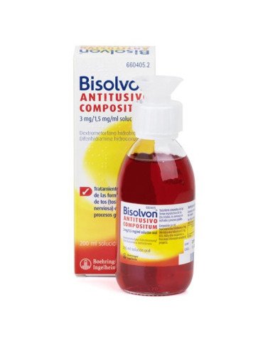 Bisolvon Antitusivo Compositum 3 mg/ml + 1,5 mg/ml Solucion Oral, 1 Frasco de 200 ml