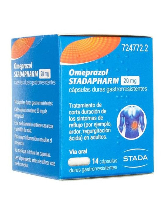 Omeprazol Stadapharm 20 mg Capsulas Duras Gastrorresistentes 14 Cápsulas (Frasco)