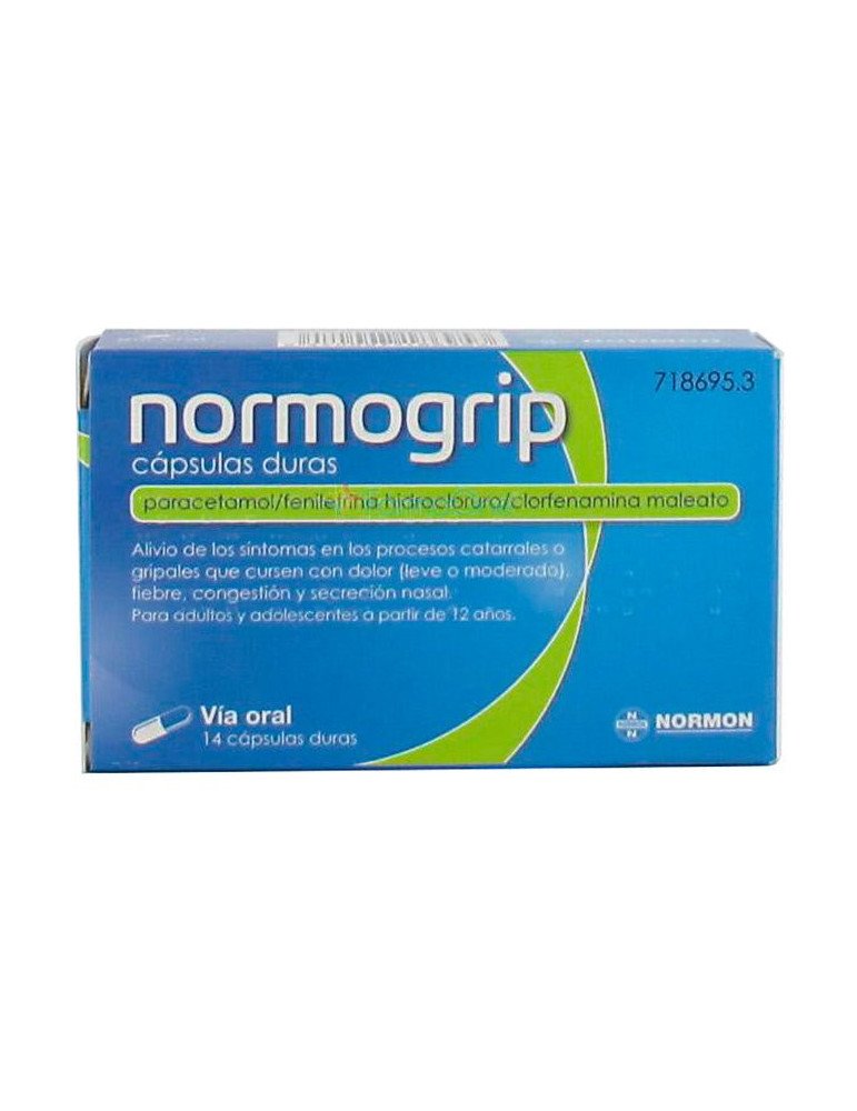 Normogrip Capsulas Duras, 14 Capsulas (Blister Al-Pvcd/Pvc)
