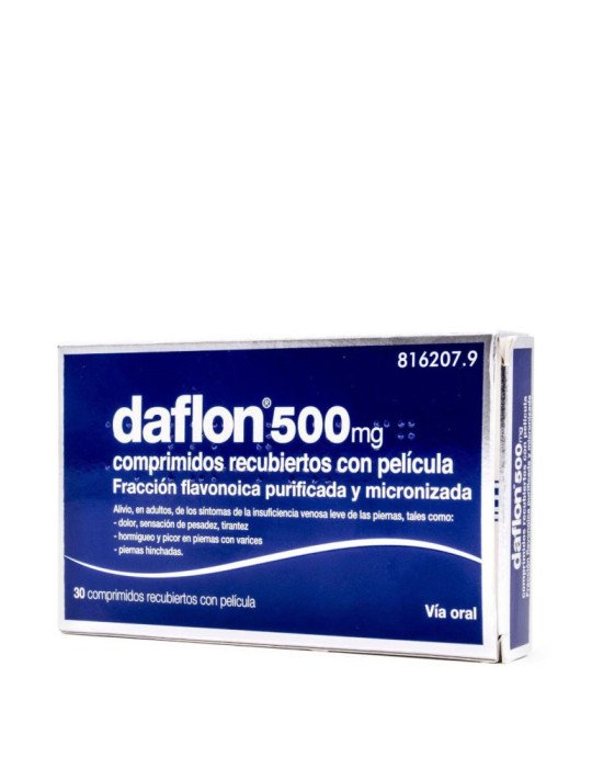 Daflon 500 mg Comprimidos Recubiertos con Película, 60 Comprimidos