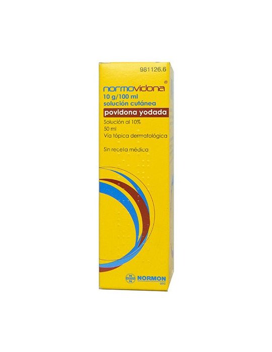 Normovidona 100 mg/ml Solución Cutánea, 1 Frasco de 50 ml