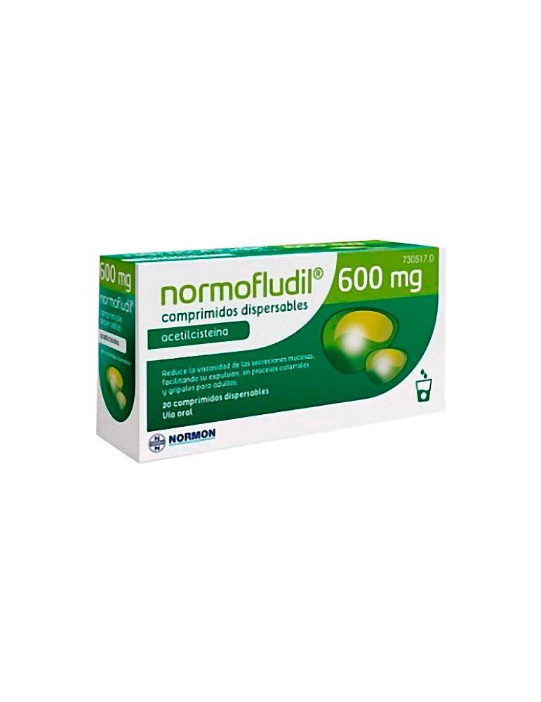 Normofludil Forte 600 mg Comprimidos Dispersables, 20 Comprimidos