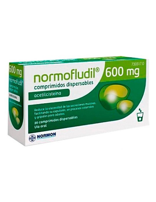 Normofludil Forte 600 mg Comprimidos Dispersables, 20 Comprimidos