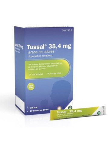Tussal 35,4 mg Jarabe en Sobres, 20 Sobres de 10 ml