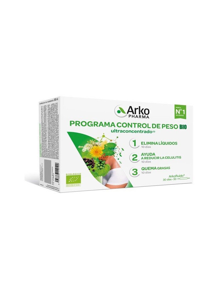 Arkofluido Programa Control de Peso BIO 30 ampollas de Arkopharma