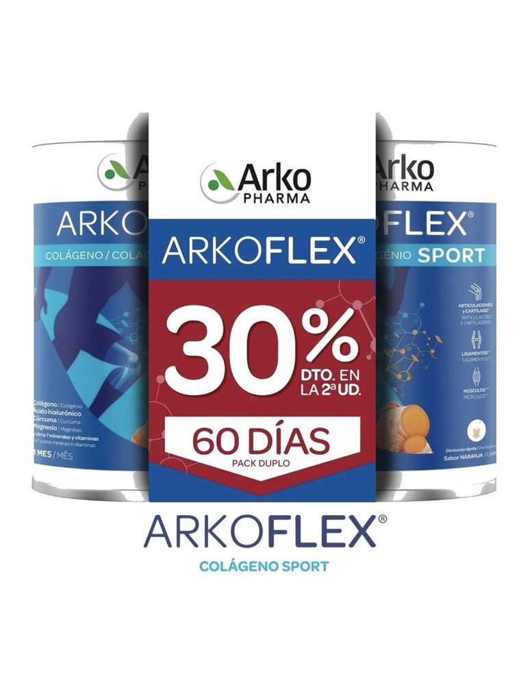 Arkoflex Colágeno Sport Duplo 2 x 390 g sabor naranja de Arkopharma