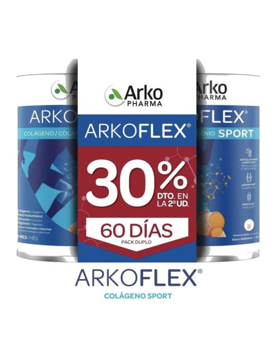 Arkoflex Colágeno Sport Duplo 2 x 390 g sabor naranja de Arkopharma
