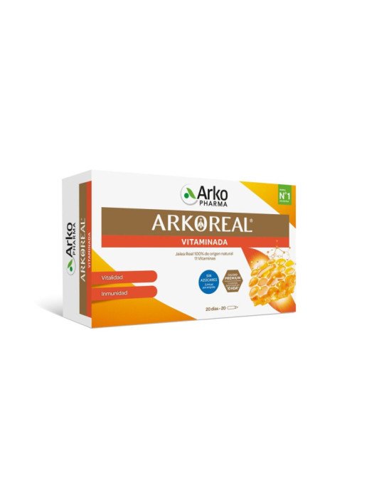 Arkoreal Jalea Real Vitaminada Sin Azúcar 20 ampollas de Arkopharma