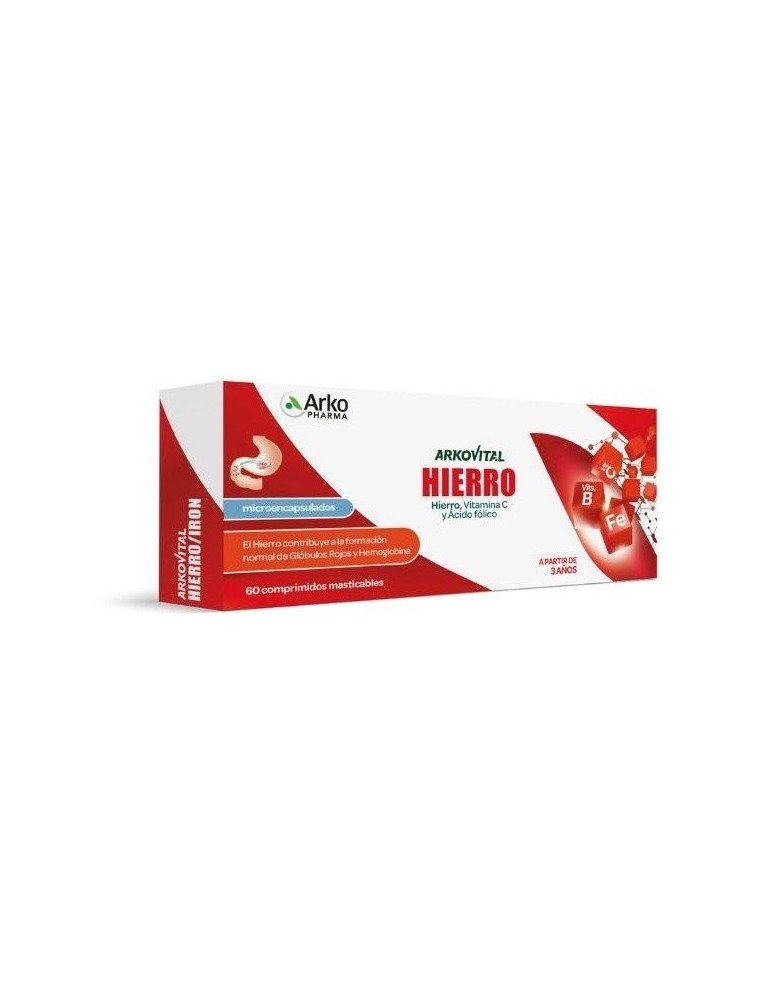 Arkovital Hierro 60 comprimidos masticables de Arkopharma