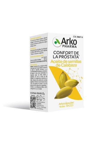 Arkocápsulas Aceite de Semillas de Calabaza 50 cápsulas de Arkopharma