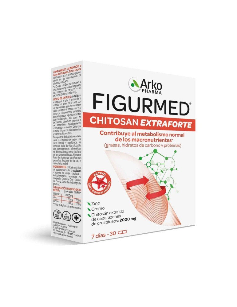 Figurmed Chitosán Extra Forte 30 cápsulas de Arkopharma