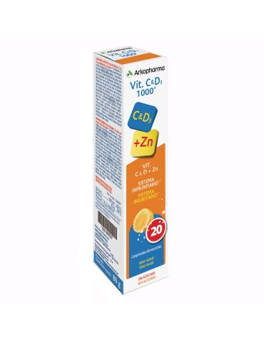 Arkopharma Vitamina C y D3 1000 20 Comprimidos Efervescentes