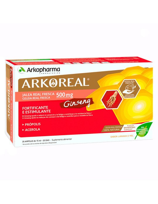 Arkoreal Jalea Real con Ginseng 20 Ampollas